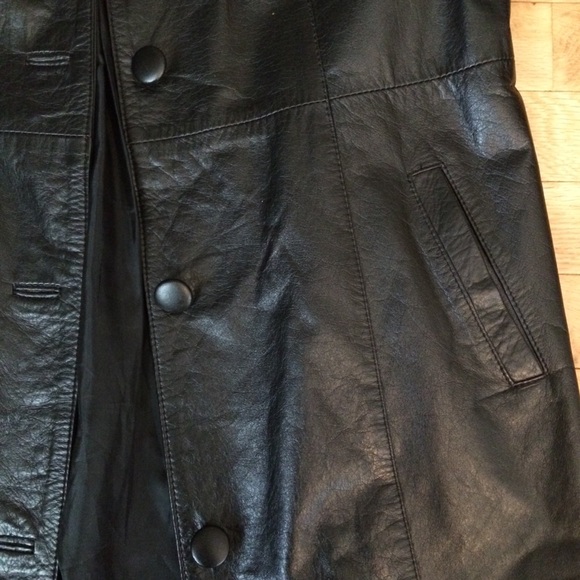 Italian Leather Trench XL - Picture 7 of 8